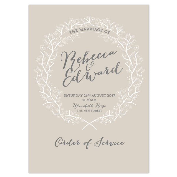 Enchanted Forest Order of Service booklets - Project Pretty