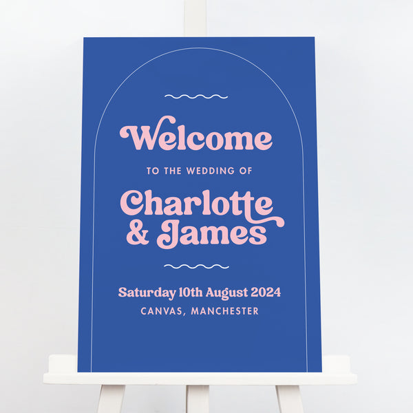 Candy wedding welcome sign