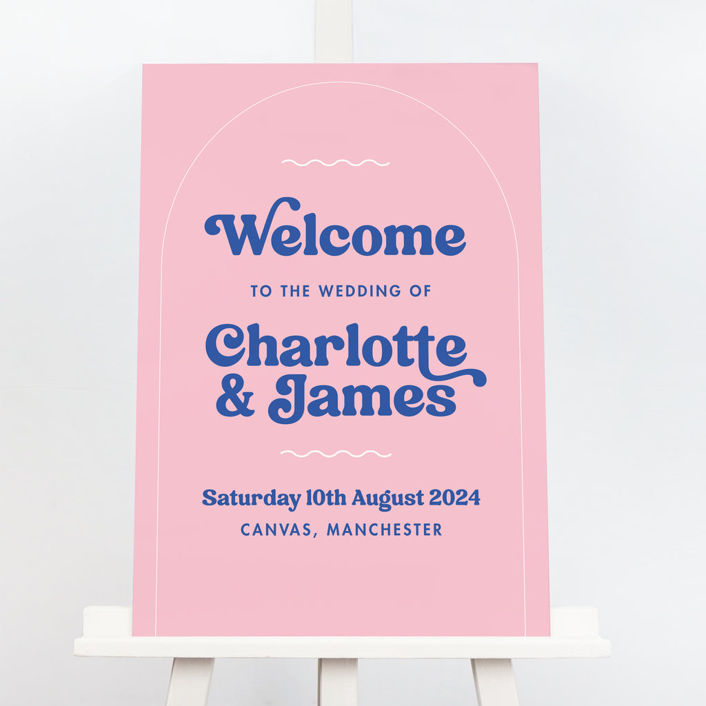 Candy wedding welcome sign