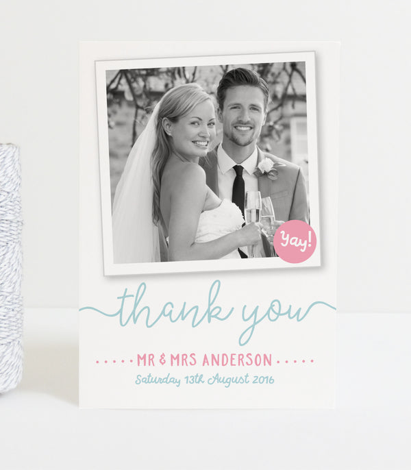 Charlie Wedding Photo Thank You Cards - Project Pretty
