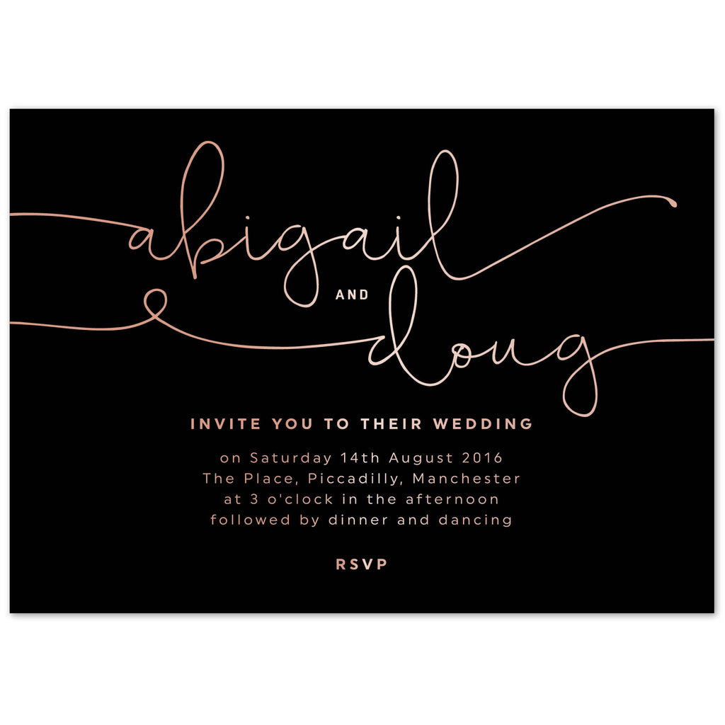 Foil printed Kate Wedding Invitations - Project Pretty