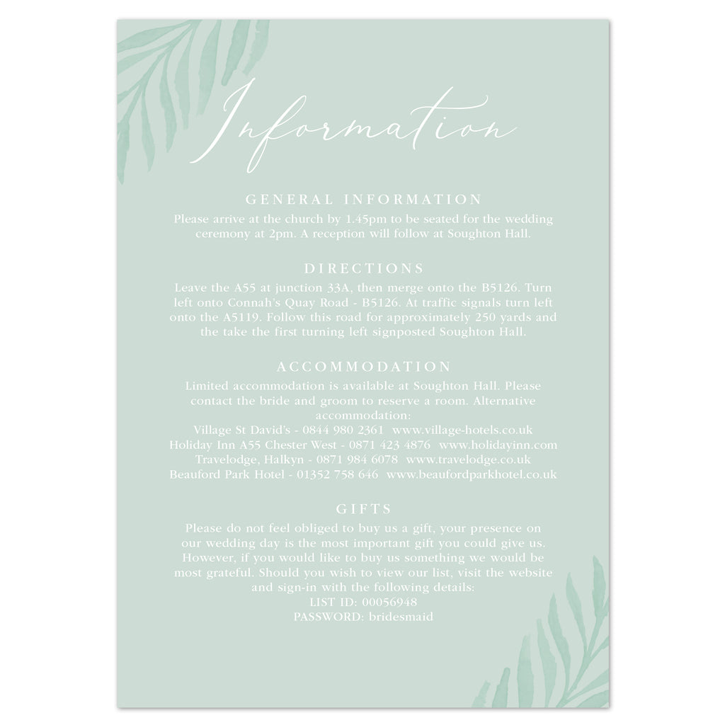 Olive information card - Project Pretty