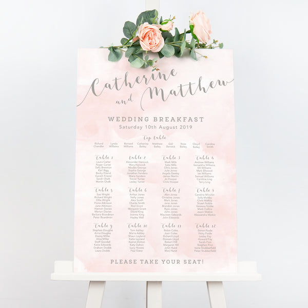Romance Wedding Table Plan - Project Pretty