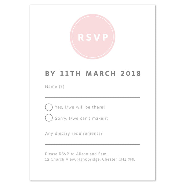 Marble RSVP card - Project Pretty