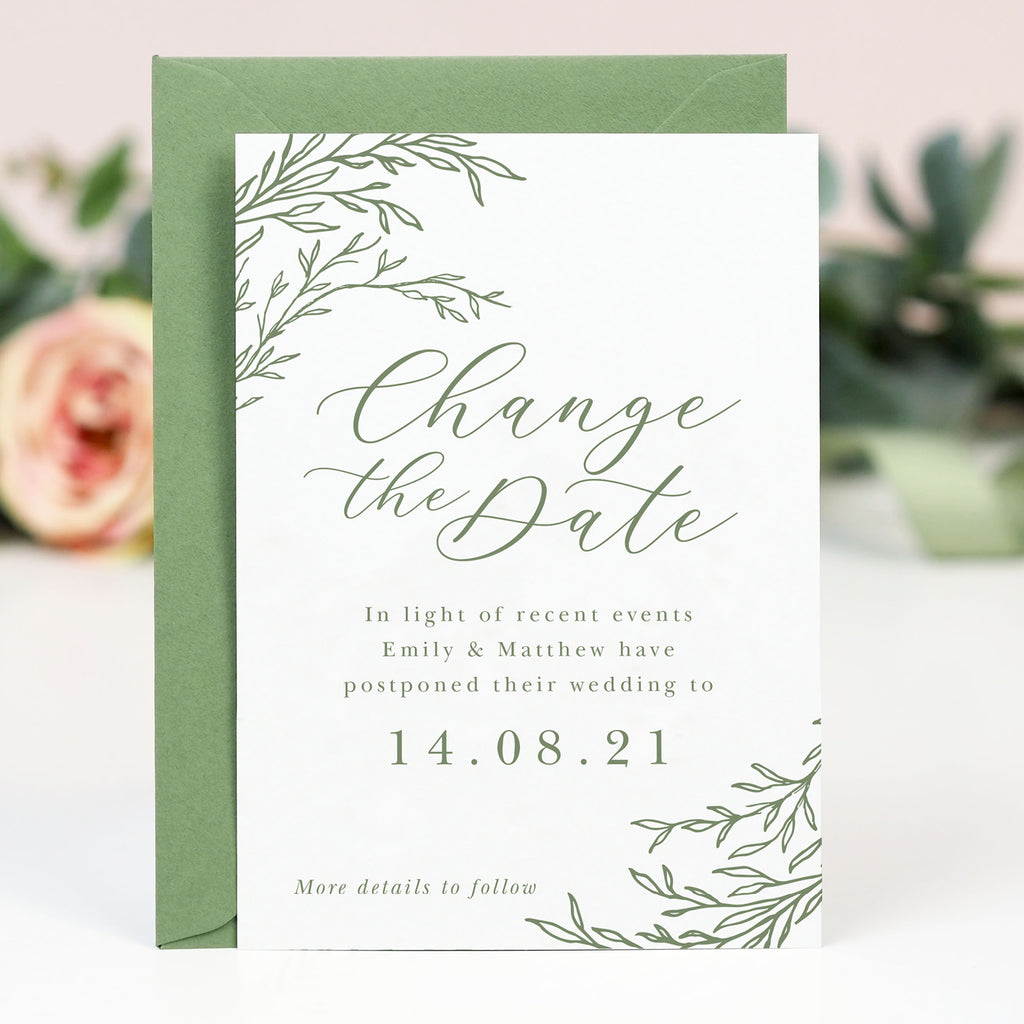 Florence Delicate Foliage change the date cards - Project Pretty